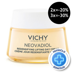 Vichy Neovadiol, dnevna nega za gostoto in polnost kože v menopavzi - za normalno in mešano kožo (50 ml)