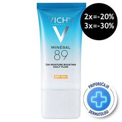 Vichy Mineral 89, dnevni fluid za 72-urno vlaženje kože - ZF 50+ (50 ml)