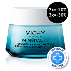 Vichy Mineral 89, krema za 72-urno intenzivno vlaženje za vse tipe kože (50 ml)