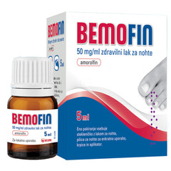 Bemofin 50 mg/ml, zdravilni lak za nohte (5 ml)