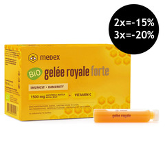 Medex Bio Gelée Royale Forte, matični mleček iz ekološke pridelave (10 x 9 ml)