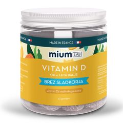 Mium LAB vitamin D, gumiji brez sladkorja (42 gumijev)