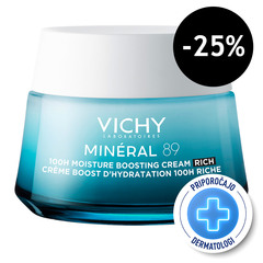 Vichy Mineral 89 Riche, bogata krema za 72-urno intenzivno vlaženje suhe do zelo suhe kože (50 ml)