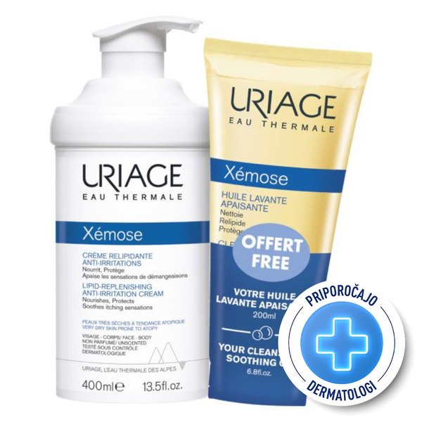 Uriage Xemose, emolientna krema - paket (400 ml)