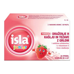 Isla Junior, pastile z okusom jagode (50 pastil)