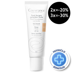 Avene Couvrance, korektivni tekoči puder 2.5 bež (30 ml)