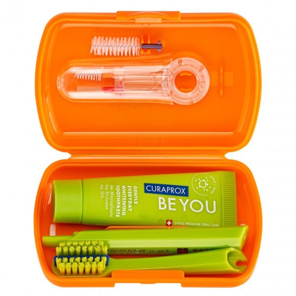 Curaprox Ortho, potovalni set - oranžen (1 set)