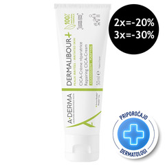 A-Derma Dermalibour+, obnavljajoča CICA-krema (50 ml)