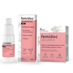 Femidoc, set za vnetje mehurja - Uro Express vrečke + Mannose gel (14 x 2 g + 30 ml)