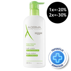 A-Derma, vlažilno mleko za telo (400 ml)