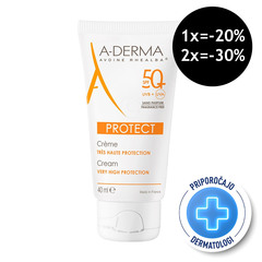 A-Derma Protect, krema brez vonja za zaščito pred soncem - ZF 50+ (40 ml)