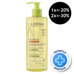 A-Derma Exomega Control, emolientno čistilno olje za tuširanje za atopijsko kožo (500 ml)