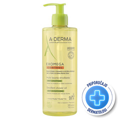 A-Derma Exomega Control, emolientno čistilno olje za tuširanje za atopijsko kožo (500 ml)