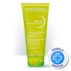 Bioderma Sebium gel Moussant Actif, aktivni čistilni gel za umivanje kože nagnjene k aknam (200 ml)