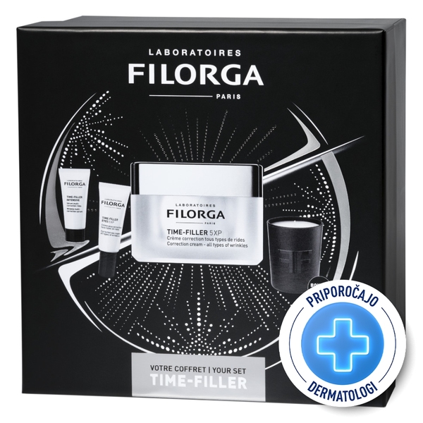 Filorga Time-Filler, set (50 ml + 7 ml + 4 ml + 1 svečka)