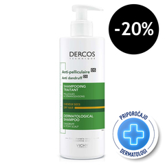 Vichy Dercos, šampon proti prhljaju za suhe lase (390 ml)