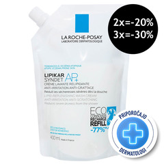 LRP Lipikar Syndet AP+, gel za umivanje telesa - Eco Refill (400 ml)