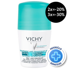 Vichy Deo Anti-Trace, dezodorant proti belim sledem in rumenim madežem (50 ml)