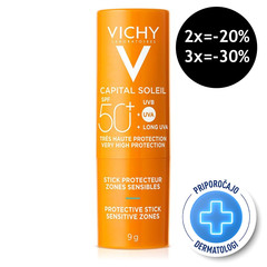 Vichy Capital Soleil, stik za občutljive predele - ZF50+ (9 g)