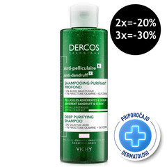 Vichy Dercos Anti dandruff K, šampon proti lepljivemu prhljaju in sebumu (250 ml)