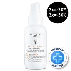 Vichy Capital Soleil, UV-AGE neobarvan dnevni fluid za obraz - ZF50+ (40 ml)