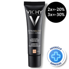 Vichy Dermablend 3D-15-Opal, korektivni puder za mastno kožo (30 ml)