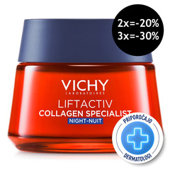 Vichy Liftactiv Collagen Specialist, nočna nega za obraz (50 ml)