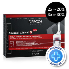 Vichy Dercos Aminexil Clinical 5, ampule proti izpadanju las za moške (21 x 6 ml)