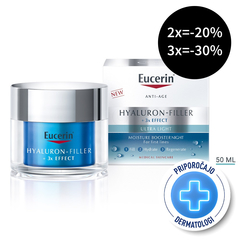 Eucerin Hyaluron-Filler, nočni vlažilni booster s trojnim učinkom (50 ml)