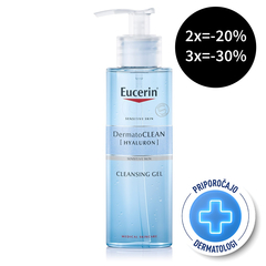 Eucerin DermatoClean [Hyaluron], čistilni gel (200 ml)