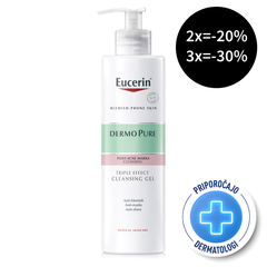 Eucerin DermoPure, čistilni gel s trojnim učinkom (400 ml)