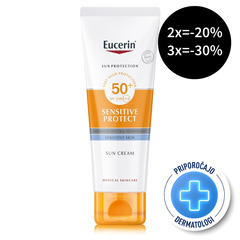 Eucerin Sun Sensitive Protect, zaščitna krema za obraz - ZF50+ (50 ml)