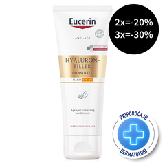 Eucerin Hyaluron-Filler + Elasticity, krema za roke proti starostnim pegam - ZF30 (75 ml)