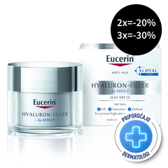 Eucerin Hyaluron-Filler, dnevna krema - suha koža - ZF 15 (50 ml)