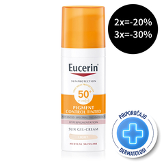 Eucerin Sun Pigment Control Tinted, obarvan fluid za zaščito pred soncem - light - ZF50+ (50 ml)