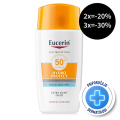 Eucerin Sun Hydro Protect Ultra, lahki fluid za zaščito pred soncem - ZF50+ (50 ml)