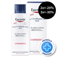 Eucerin UreaRepair Plus 5% 48h, losjon s pomirjajočim vonjem (250 ml)