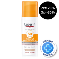 Eucerin Sun Pigment Control Tinted, obarvan fluid za zaščito pred soncem - medium - ZF50+ (50 ml)