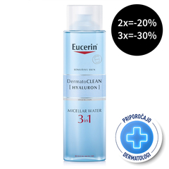 Eucerin DermatoClean  [Hyaluron], micelarni čistilni fluid 3v1 (400 ml)