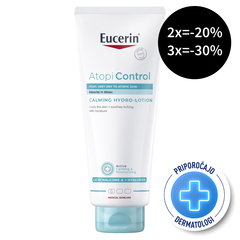 Eucerin AtopiControl, pomirjujoči ultra lahki hidrolosjon (400 ml)