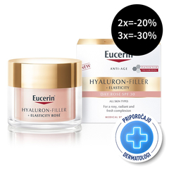 Eucerin Hyaluron-Filler + Elasticity Rose, dnevna krema - ZF30 (50 ml)