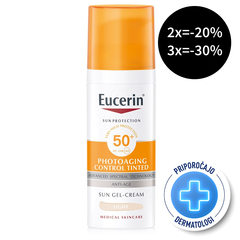 Eucerin Sun Photoaging Control, fluid za obraz v odtenku Light - ZF50+ (50 ml)