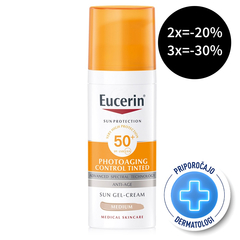 Eucerin Sun Photoaging Control, fluid za obraz v odtenku Medium - ZF50+ (50 ml)