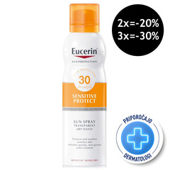  Eucerin Sun Dry Touch, prozoren sprej za zaščito pred soncem - ZF30 (200 ml)