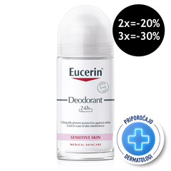 Eucerin pH5 Sensitive, deodorant roll-on za občutljivo kožo (50 ml)