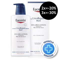 Eucerin UreaRepair plus 10%, losjon za telo s pumpico - 400 ml