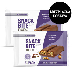 Nupo Snack Bite, hrustljava napolitanka – Kakav - paket (2 x (3 x 21,5 g))