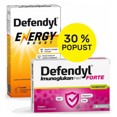 Defendyl Imunoglukan in Energy Boost, paket (5 kapsul + 5 vrečk)