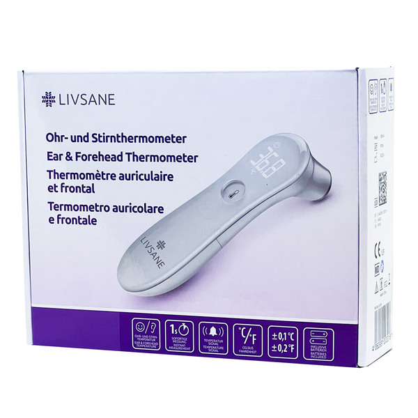 Livsane, ušesni/čelni termometer (1 termometer)