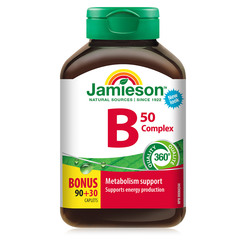 Jamieson B Kompleks 50 mg, tablete z okusom mentola (120 tablet)